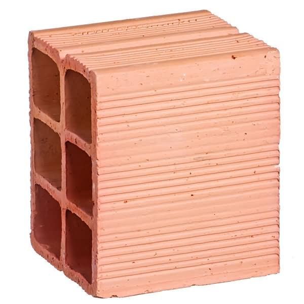 1/2 Bloco Cerâmico com 6 Furos Vermelho 9x14x11,5cm Cerâmica Soares