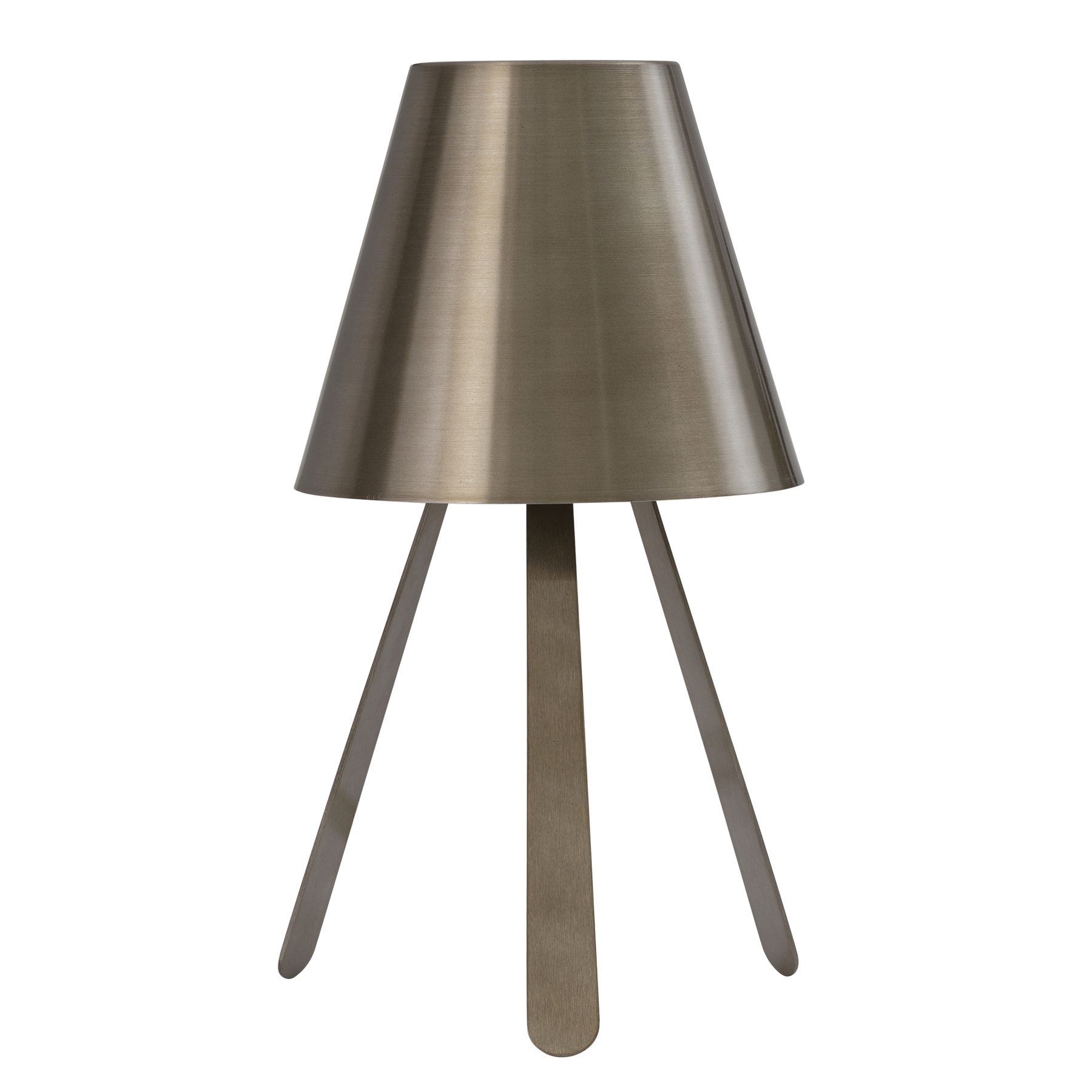 Abajur Bronze Metal Tripé Bivolt