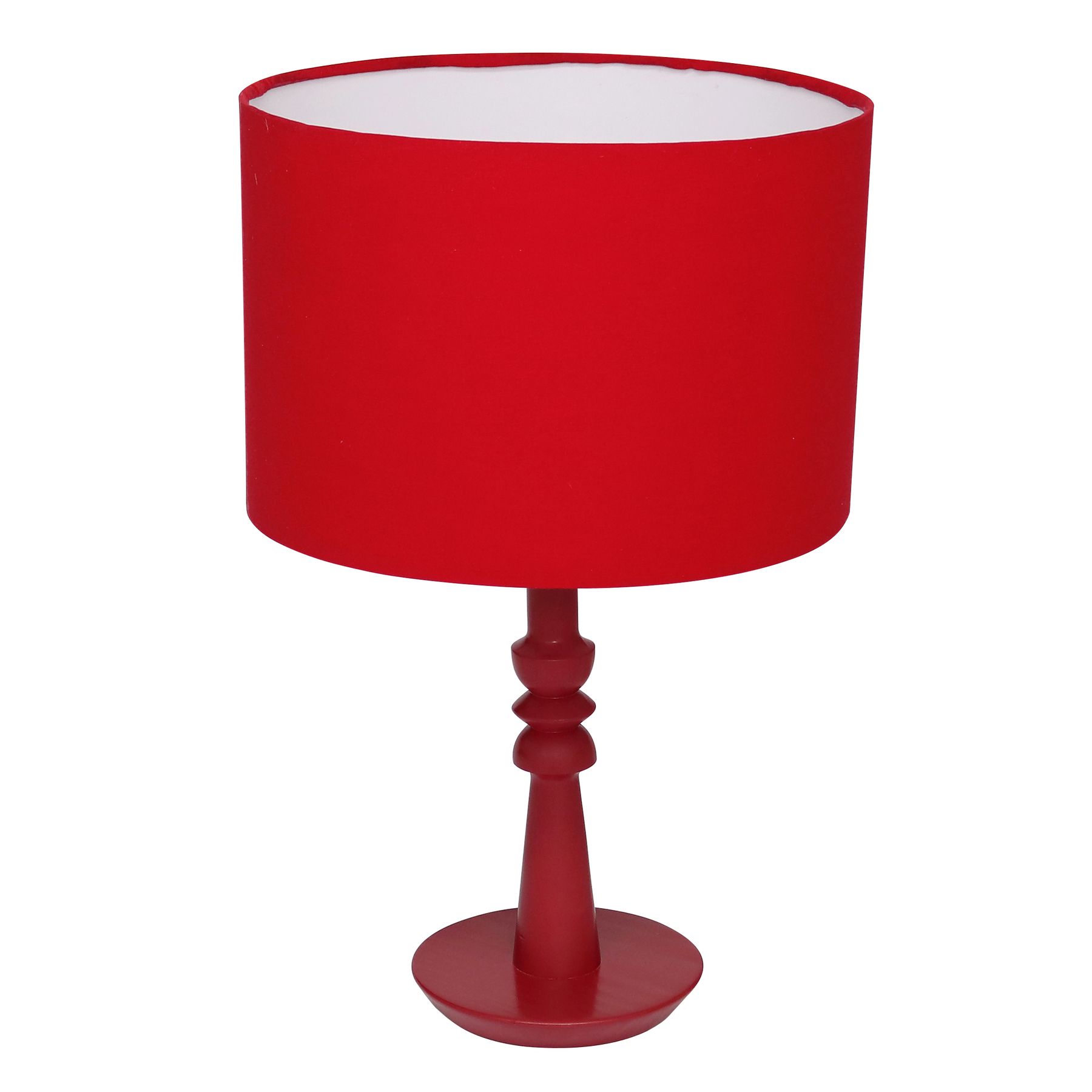 Abajur Vermelho Tecido Bivolt