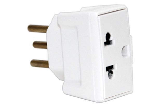 Adaptador Euro Americano 2 Polos 1 Terra Branco