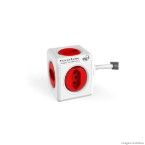 Adaptador múltiplo extended 5 tomadas cabo 1,5m bivolt vermelho ELG