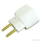 Adaptador para tomada 2 polos 10A branco Alumbra