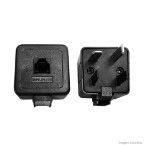 Adaptador telefônico RJ11 2 saídas preto Kit-Flex