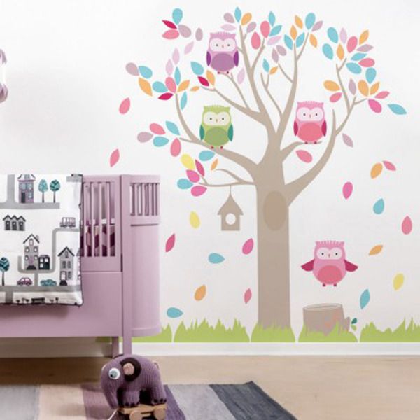 Adesivo Decorativo Bosque de Corujitas 55x131cm