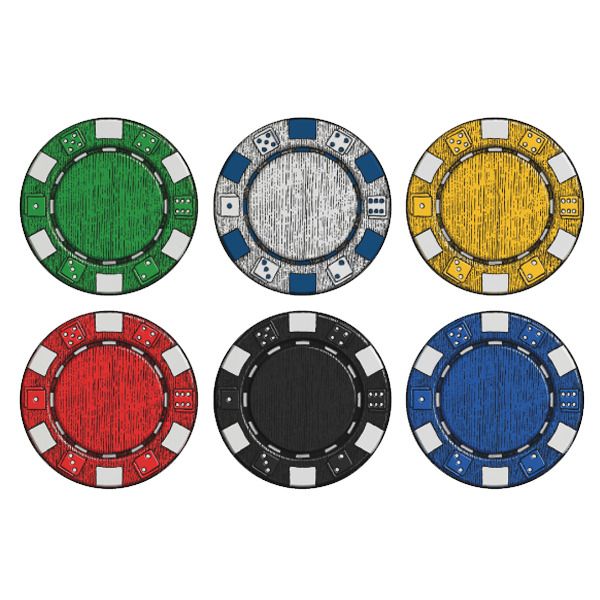 Adesivo Decorativo Poker Chips 60x40cm