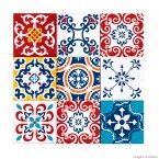 Adesivos de azulejo Campinha 24 unidades Grudado Adesivos