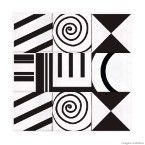 Adesivos de azulejo Geoms 24 unidades Grudado Adesivos