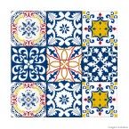Adesivos de azulejo Império 24 unidades Grudado Adesivos