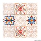 Adesivos de azulejo Mediterrâneo 24 unidades Grudado Adesivos