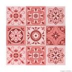 Adesivos de azulejo Rouge 24 unidades Grudado Adesivos