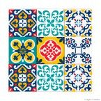 Adesivos de azulejo Sartre 24 unidades Grudado Adesivos