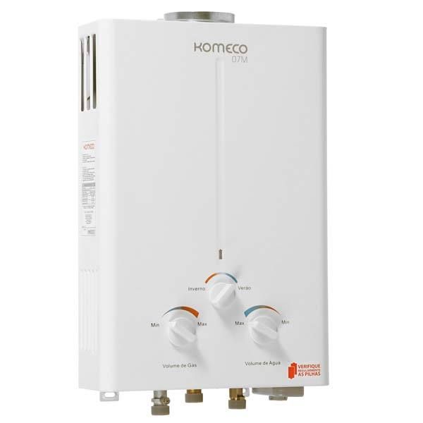 Aquecedor de Água a Gás GLP 6,5 L/min Branco KO 07 Komeco