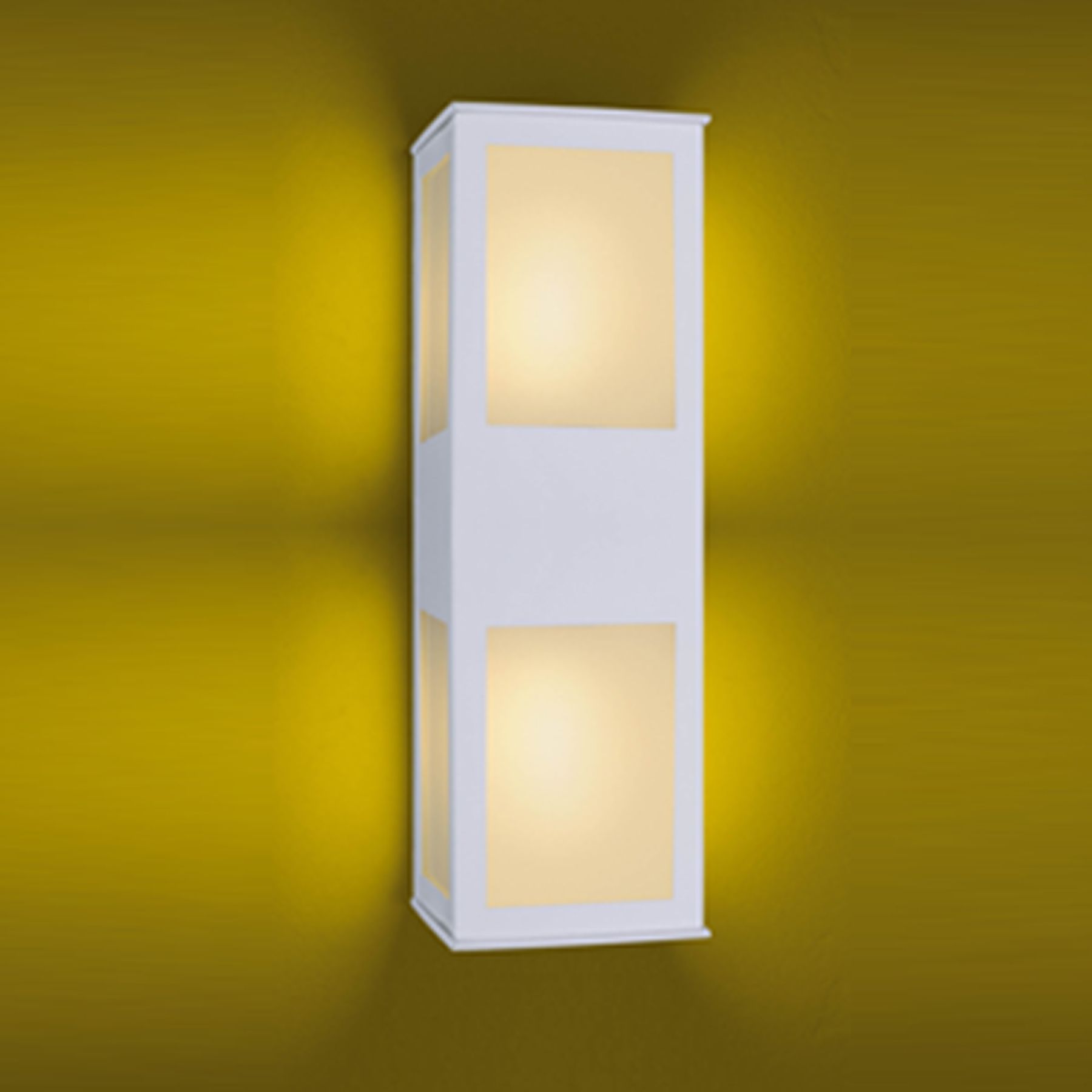 Arandela Externa de Efeito Ideal Iluminação Retangular Metal Branco Bivolt