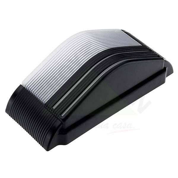 Arandela Externa Dital Redondo Plástico Preto Bivolt