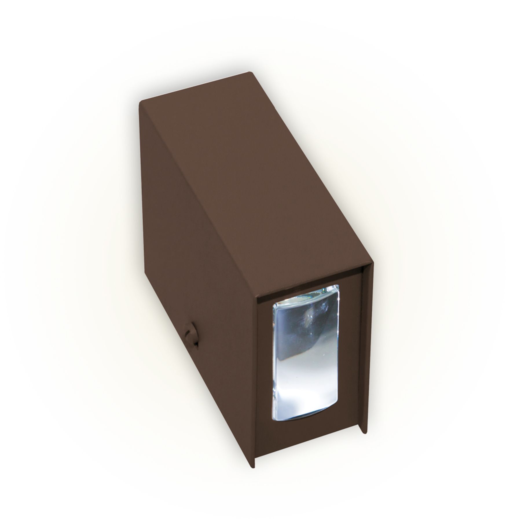 Arandela Externa Felluz Original Retangular Alumínio Marrom G9