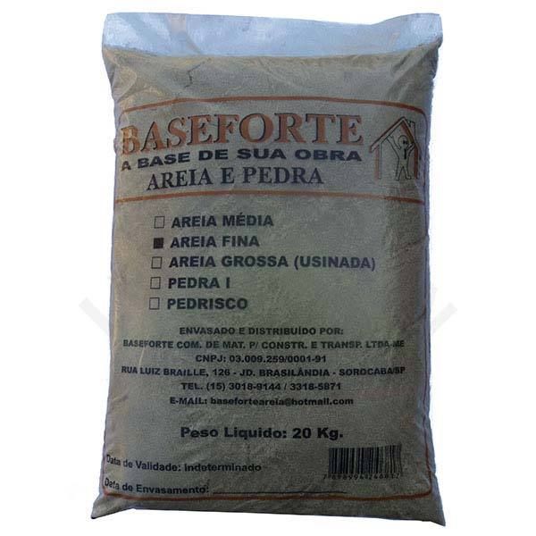 Areia Fina Saco de 20Kg Baseforte