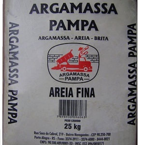 Areia Fina Saco de 25kg Argamassa Pampa