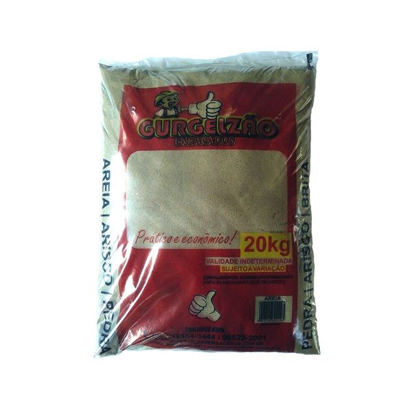 Areia Média Saco de 20Kg Gurgelzão Ensacados