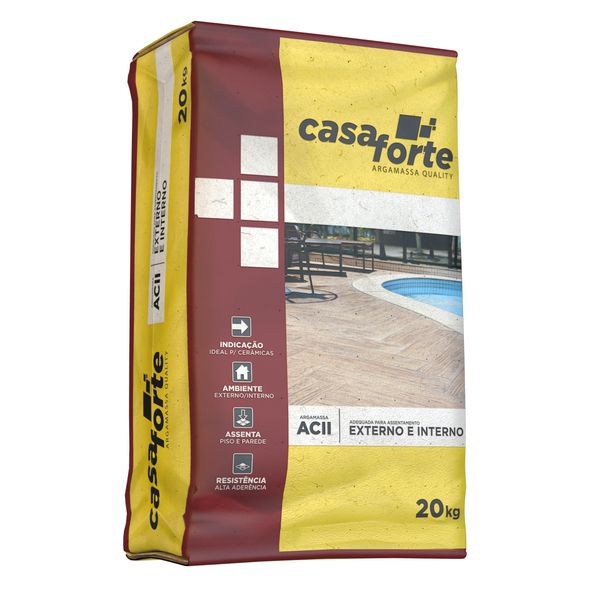 Argamassa ACII Interno e Externo 20kg Casa Forte