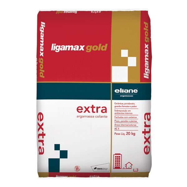 Argamassa ACII Piso sobre Piso Ligamax Extra Cinza 20Kg Eliane Argamassas
