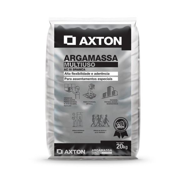 Argamassa ACIII Multiuso Branca 20kg Axton