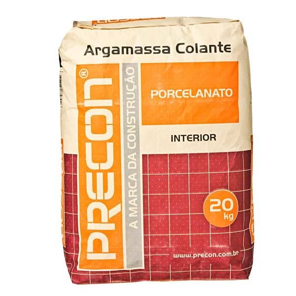 Argamassa Colante Porcelanato Cinza 20Kg Precon