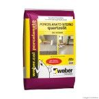Argamassa de uso interno para Porcelanato 20kg cinza Weber Quartzolit
