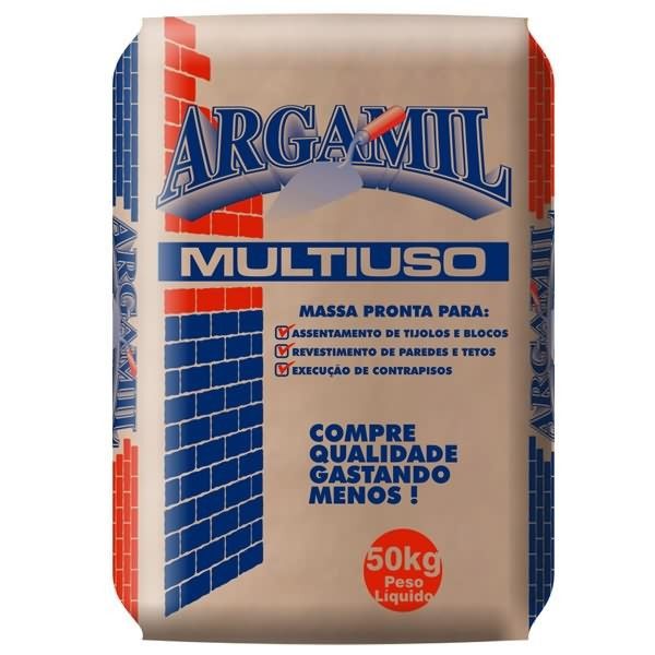 Argamassa Multiuso Cinza 50Kg Argamill