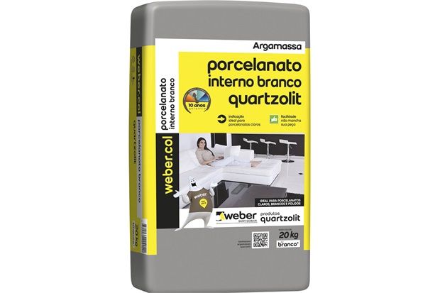 Argamassa para Porcelanato Interno Branco 20 Kg