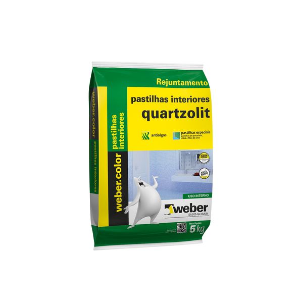Argamassa Pastilhas Interiores Branca 5kg Quartzolit
