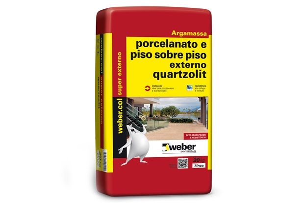 Argamassa Porcelanato Piso Sobre Piso Externo Cinza 20 Kg