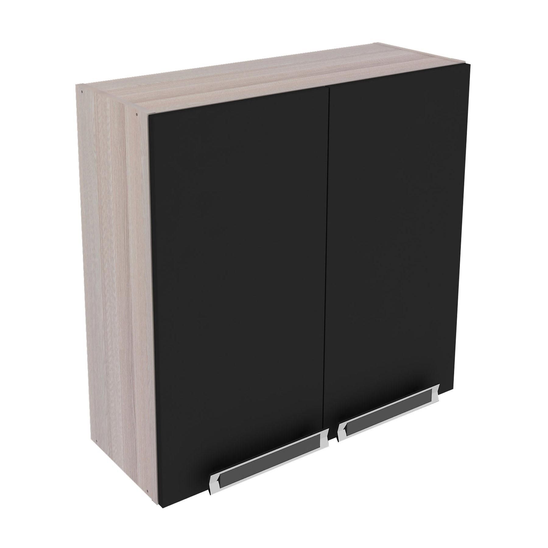 Armário Aéreo de Cozinha Madeira Branco, Bege e Preto Itatiaia 69x70x27cm