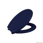 Assento sanitário almofadado Oval azul 2 Astra