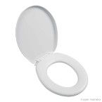 Assento sanitário almofadado Oval branco Astra