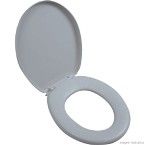 Assento sanitário almofadado Oval cinza 1 Astra