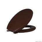 Assento sanitário almofadado Oval marrom 1 Astra