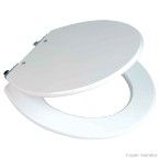 Assento sanitário Flamingo Azaléa Diamantina MDF laqueado branco Tondo