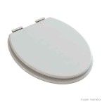 Assento sanitário Flamingo Azaléa Diamantina poliéster branco Tondo