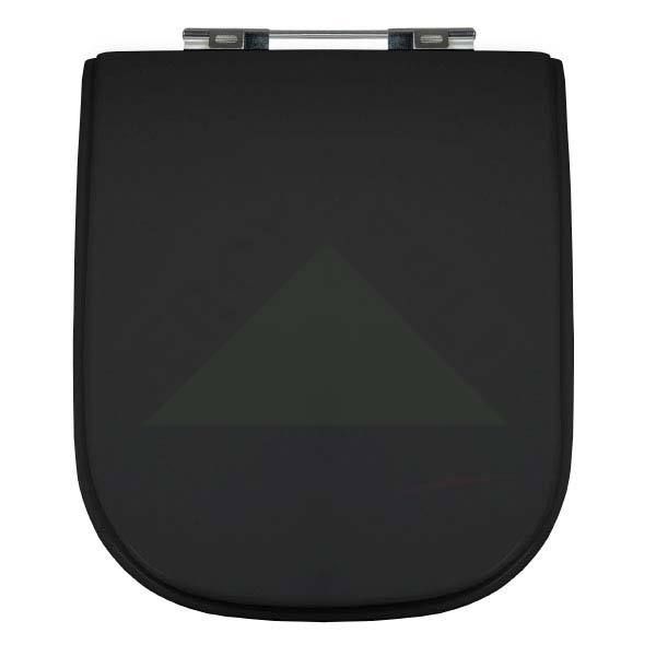 Assento Sanitário Quadra/Piano/Debba MDF Preto Fechamento Comum Sicmol