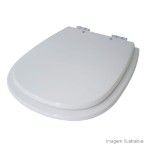 Assento sanitário Sabatini MDF laqueado branco Tondo