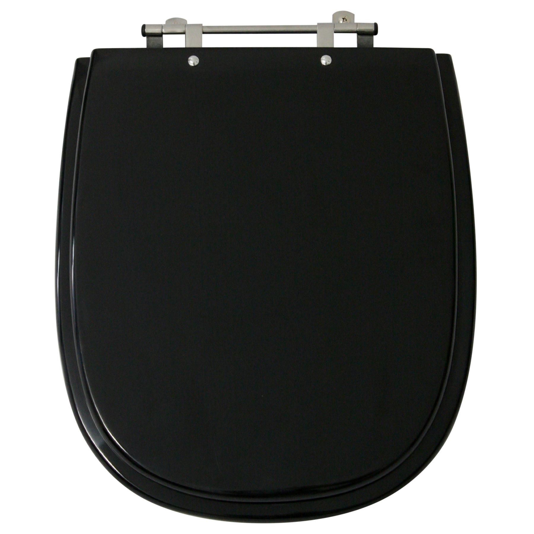 Assento Sanitário Sabatini Poliéster Preto Fechamento Comum Tampex