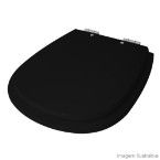 Assento sanitário Sanatini MDF laqueado preto Tondo