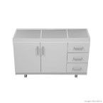 Balcão para fogão e pia Standard direita 120cm branco GhelPlus