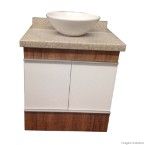 Bancada para banheiro 80x49x12cm para cuba de apoio branca Venturini