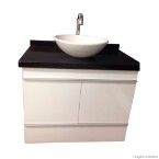 Bancada para banheiro 80x49x12cm para cuba de apoio preta Venturini