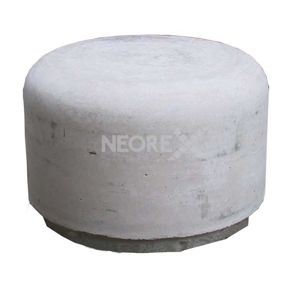 Banco Concreto Pufe 60cm Cinza