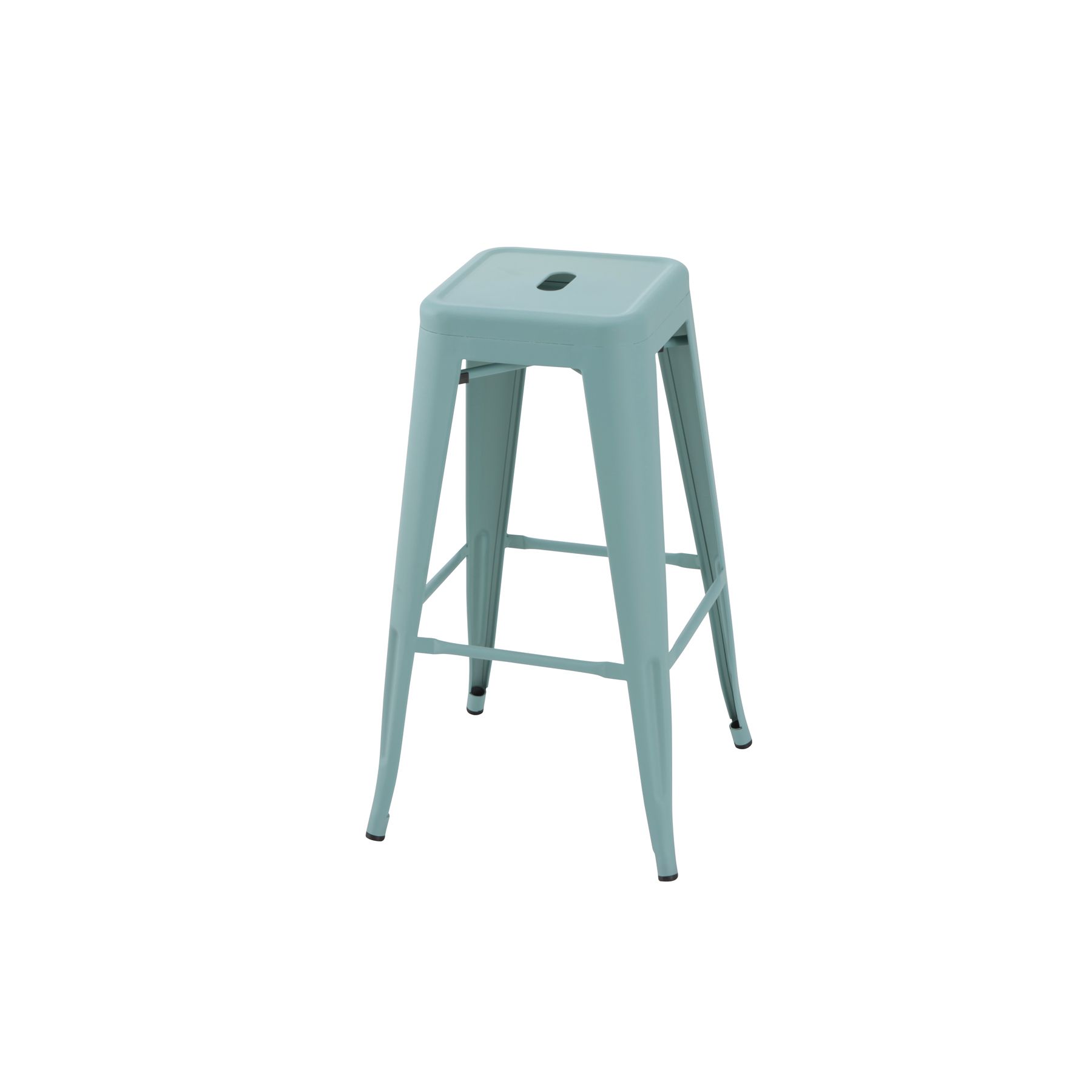 Banqueta Aço Alta Soho 76cm Azul Seco