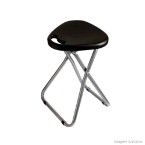 Banqueta Secalux de aço prata e preto Secalux