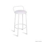 Banqueta Vitória 70cm com assento branco Metal Show