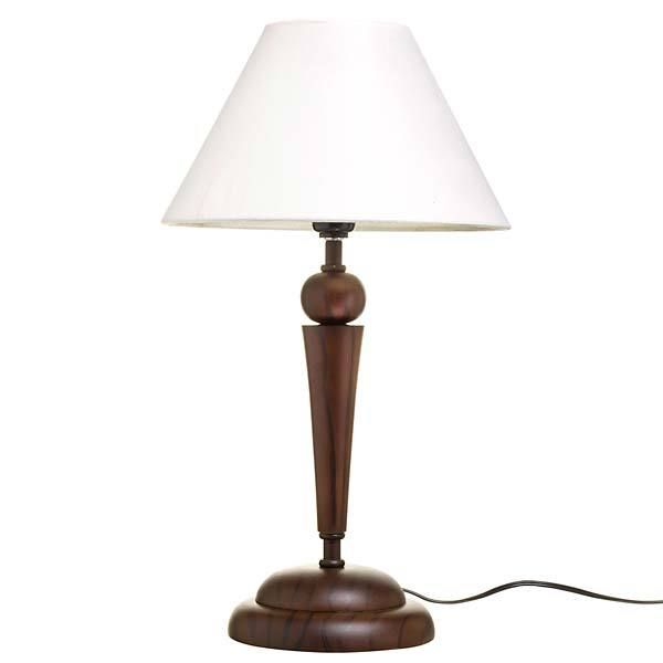 Base para Abajur BM Lamps Redondo Madeira Marrom Bivolt